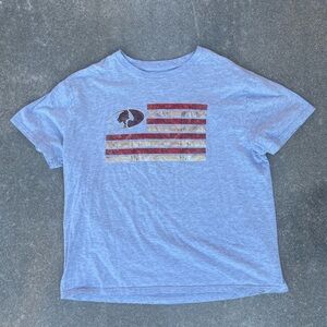 Grey Mossy Oak American Flag T-Shirt Mens Size 2xl